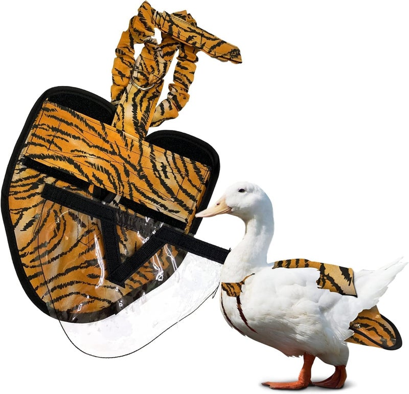 Holster Wrap-Around Duck Diaper with Removable Liner & Adjustable Tab – Pekin Duck Diapers for Pet Ducks, Bird Diaper, Duck Accessories – Durable, Secure Fit, Easy-to-Wear - Made in USA - Tiger - Image 1